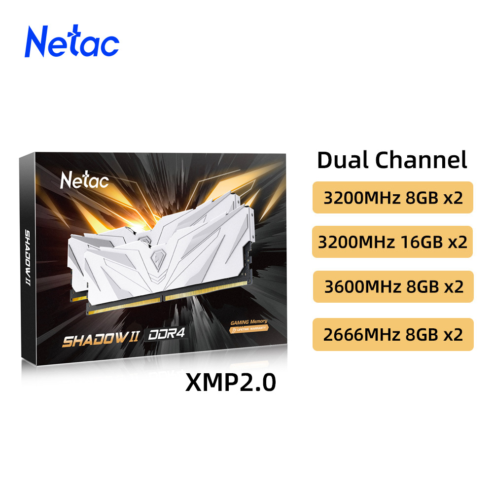 Ddr4 3200 16Gb - Netac Ram Memory DDR4 8GBX2 16GBX2