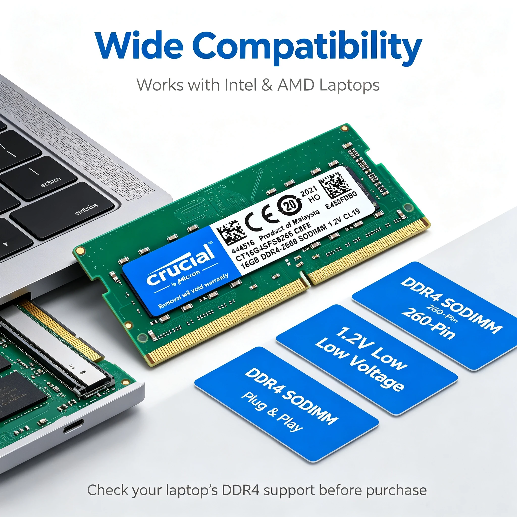 Crucial DDR4 Laptop RAM SODIMM - Ddr4 3200 16Gb ulasan dan harga