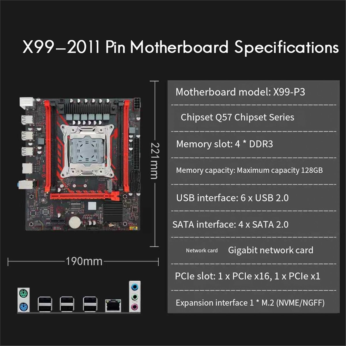 (A01R) X99 Motherboard X99 P3  - Ddr3 Ram ulasan dan harga