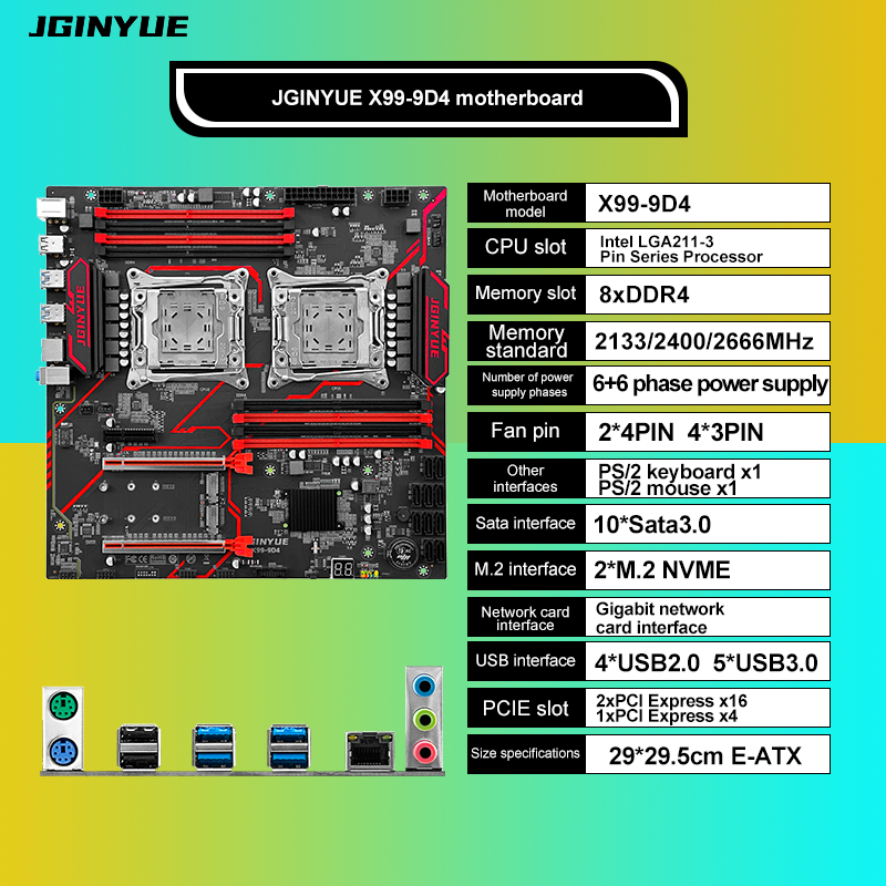 JGINYUE X99‑9D4 Dual LGA2011‑3 - Ecc Ram Server ulasan dan harga