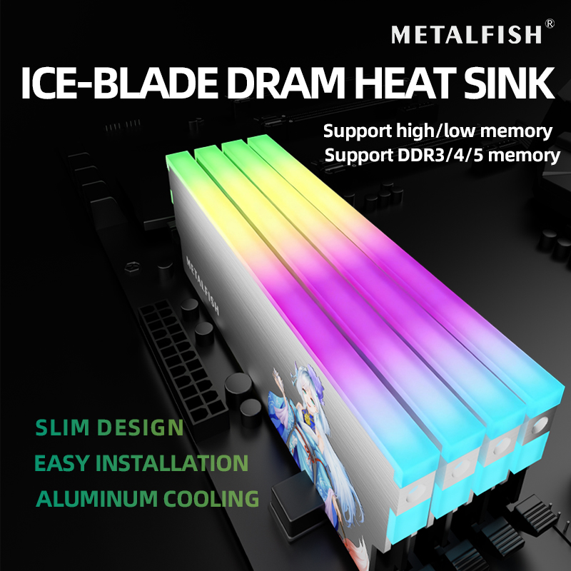 METALFISH DRAM Heatsink 5V-3PI - Ddr4 Desktop Ram ulasan dan harga